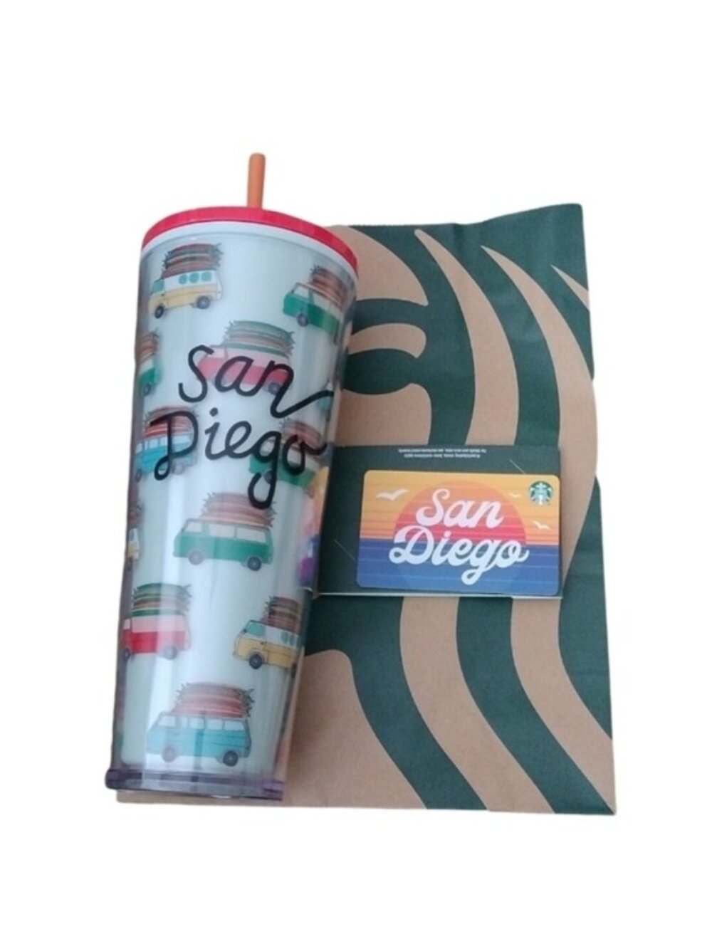 Starbucks San Diego Cold Cup + Blank Gift Card